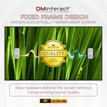 DMInteract 135" 2.35:1 Ratio Transparent 4K Fixed Frame Projector Screen