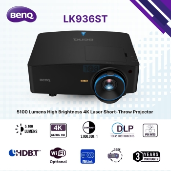 BenQ LK936ST 5100 Lumens High Brightness 4K Laser Short‑Throw Projector