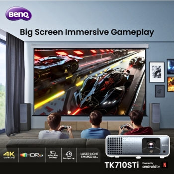 BenQ TK710STi 4K UHD Laser Projector – 3200 Lumens, HDR10 + HLG Support – Short‑Throw Home Theater