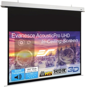 Elite Screens Evanesce 126" Ceiling Electric Acoustic Transparent Projector Screen