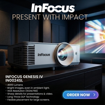 InFocus Genesis IV IN0024SL – 4000 Lumens XGA Long Throw DLP Projector