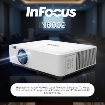 InFocus IN6009 8500 Lumen WUXGA DLP Projector (Optional Lens Select)