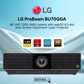 LG ProBeam BU70QGA 4K UHD 7,000 ANSI Lumens with webOS 6.0 and Auto Screen Adjustment Laser Projector