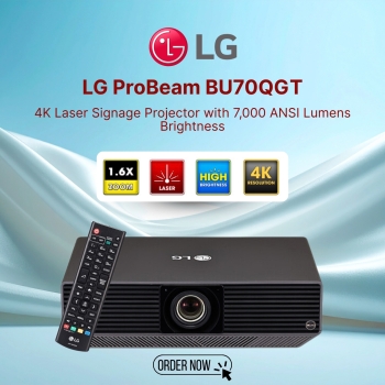 LG ProBeam BU70QGT 4K Laser Signage Projector with 7,000 ANSI Lumens Brightness