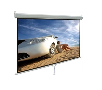 Alpha MMS240 White Matte 240 x 240cm Manual Projector Screen